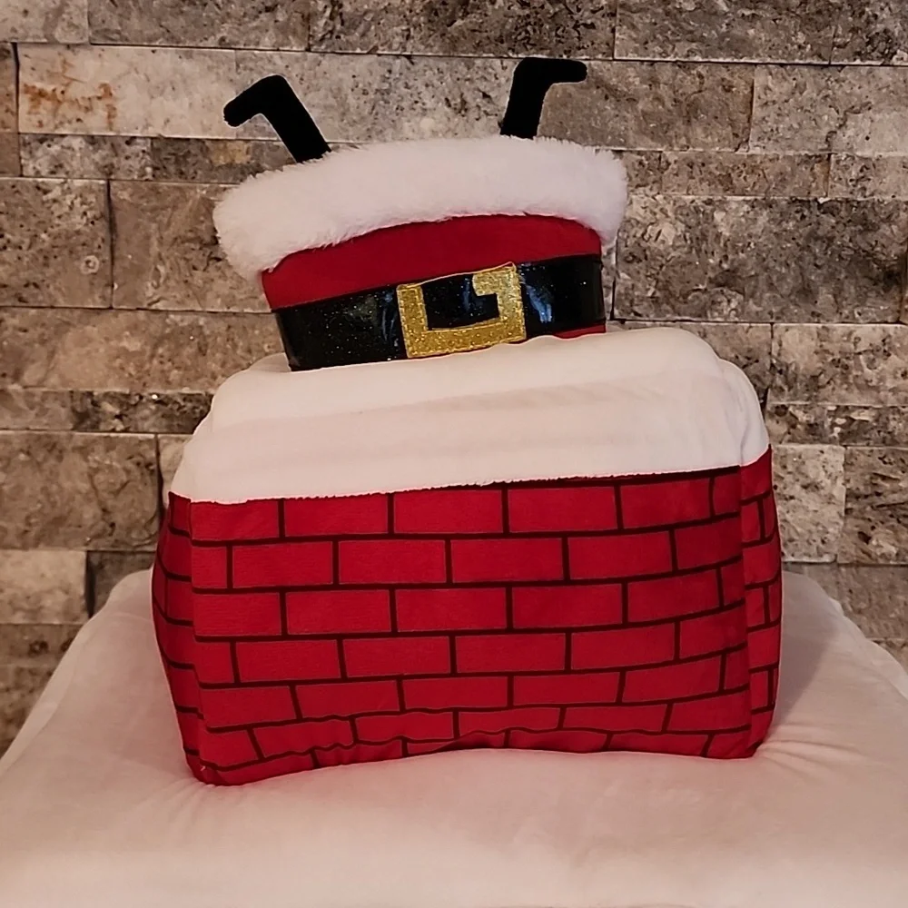 Pet Bet Christmas House Brand New Christmas Santa Chimney Stack Decor